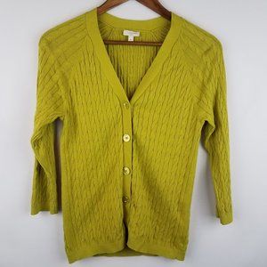 TALBOTS Green Knit Cardigan Perfect for Spring!